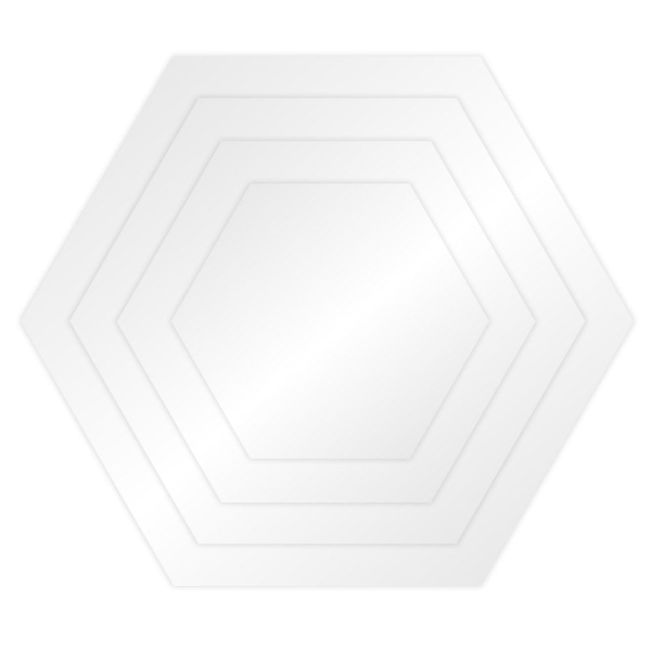 Acrylic Ganache Plates - 11" Hexagon